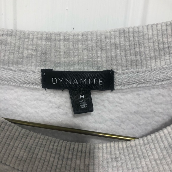 Dynamite Grey Cropped Sweater - Picture 3 of 4